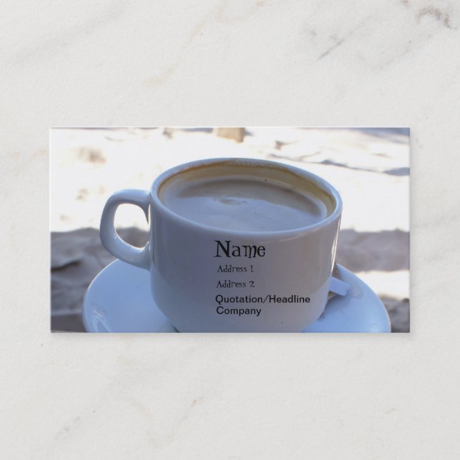 Kaffeetasse-Visitenkarte Visitenkarte (Vorderseite)