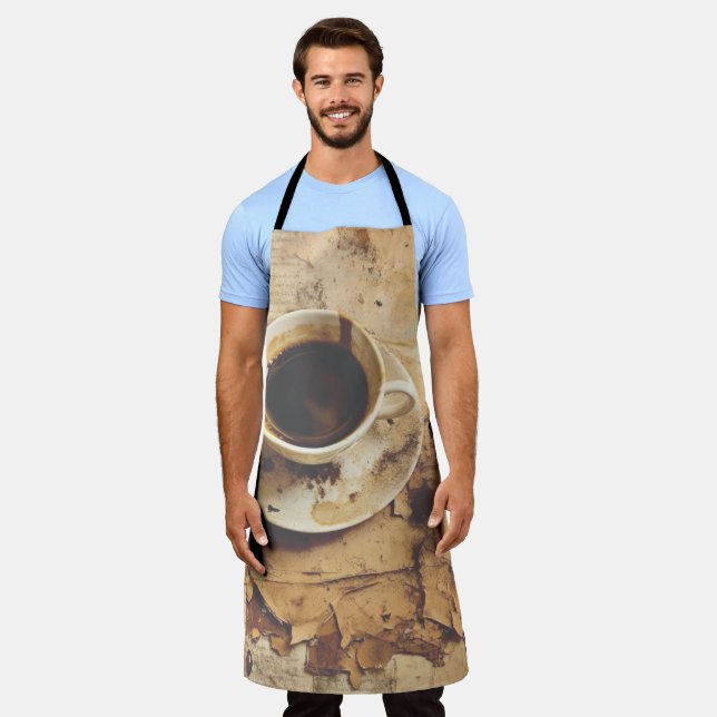 Kaffeetasse zerrissenes Papier Schürze (Getragen)
