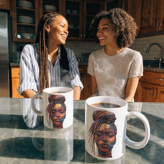 Kaffeetasse zum Feiern der Kunst weiblicher Quilte (Von Creator hochgeladen)