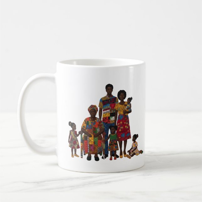 Kaffeetasse zum Feiern der Kunst weiblicher Quilte (Links)