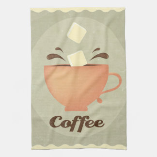 Kaffeetasseillustration Küchentuch