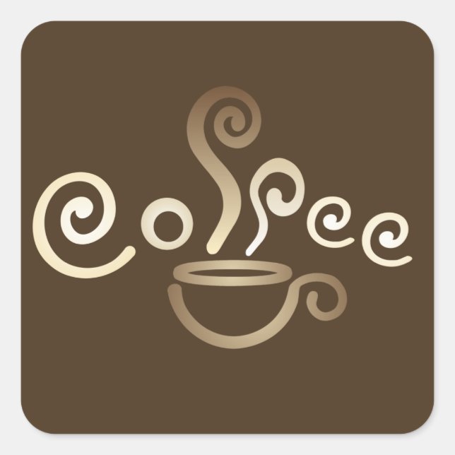 Kaffeetassen-Aufkleber Quadratischer Aufkleber (Vorderseite)