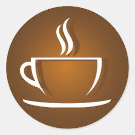 Kaffeetassen-Aufkleber Runder Aufkleber