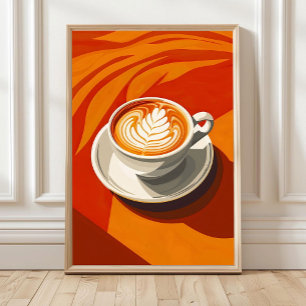Kaffeetassen Boho Wandkunst, Kaffee Poster, Boho K Poster