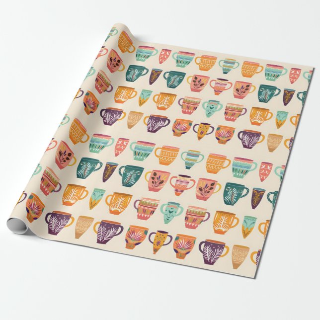 Kaffeetassen Geschenkpapier (Ungerollt)