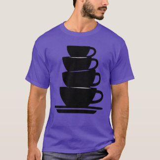 Kaffeetassen Kaffee Liebhaber gestapelt Kaffeetass T-Shirt