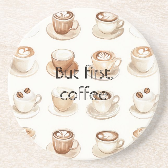 Kaffeetassen mit Creme Getränkeuntersetzer (Vorne)