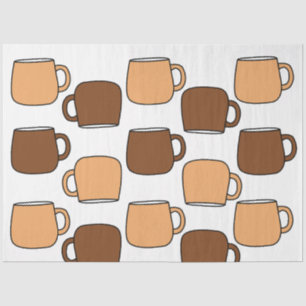 Kaffeetassen-Muster Seidenpapier