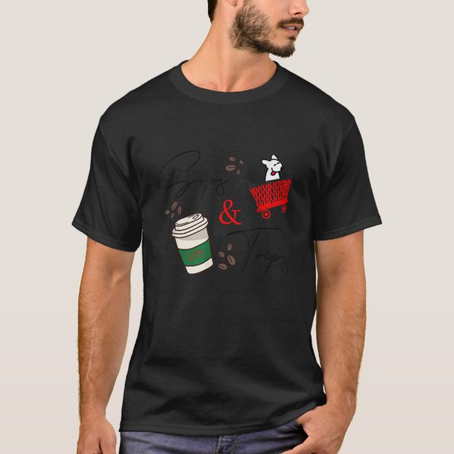 Kaffeetassen und Einkaufsfahrten T-Shirt (Vorderseite)