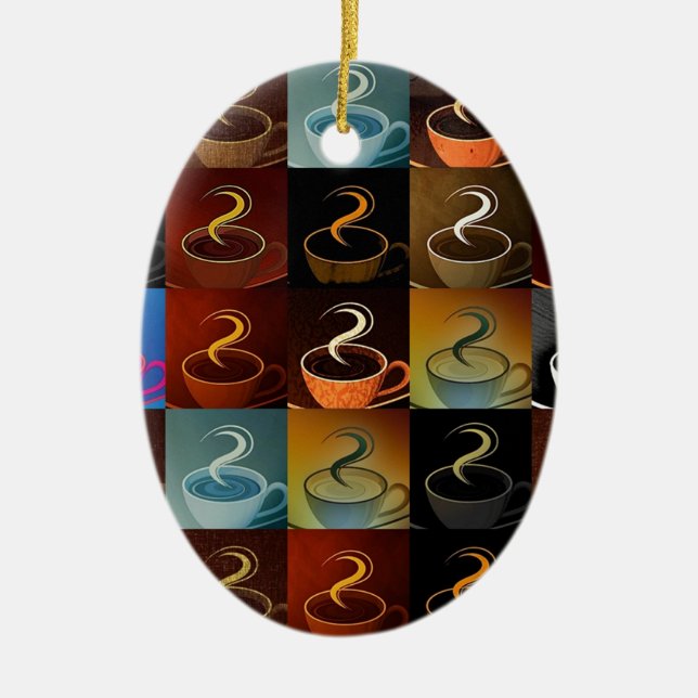 Kaffeetassenmontage Keramikornament (Vorne)