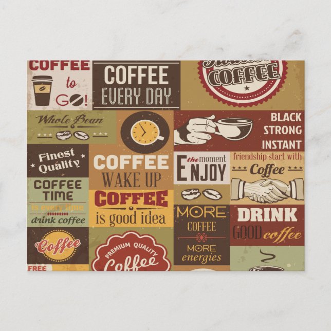 Kaffeetest Postkarte (Vorderseite)