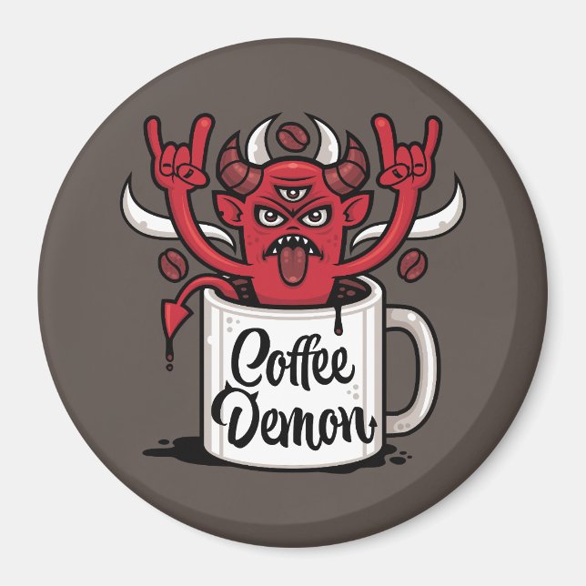 Kaffeeteufel Magnet (Vorne)