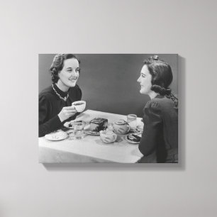 Kaffeetreff Leinwanddruck