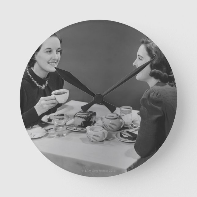 Kaffeetreff Runde Wanduhr (Vorderseite)