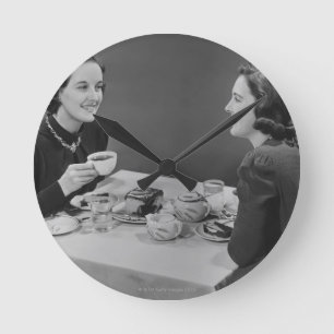 Kaffeetreff Runde Wanduhr