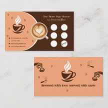 Kaffeetreue-Stempelkarte Herz Latte Art Café