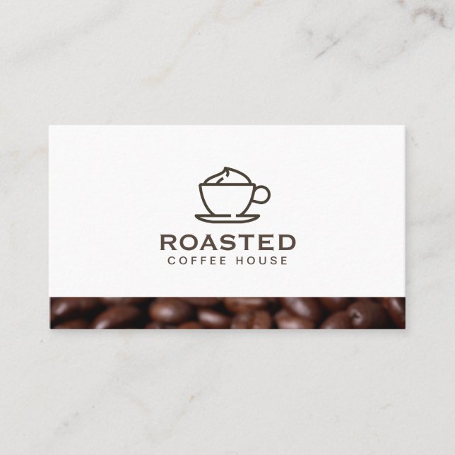Kaffeetrinken / Kaffeebohnen, Spezialitäten Visitenkarte (Vorderseite)