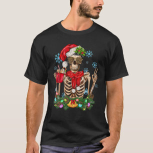 Kaffeetrinken Skelett Weihnachten Schädel Weihnach T-Shirt