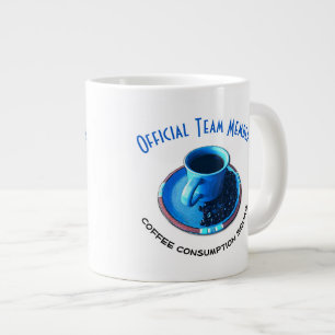 Kaffeetrinken Team Typografie   Cup und Saucer Jumbo-Tasse