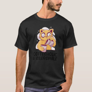 Kaffeetrinker Ailurophile Katzen Trinken Kaffee Ka T-Shirt