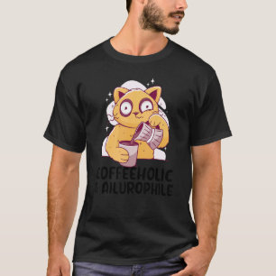 Kaffeetrinker Katzenliebhaber   Katze trinkt Kaffe T-Shirt