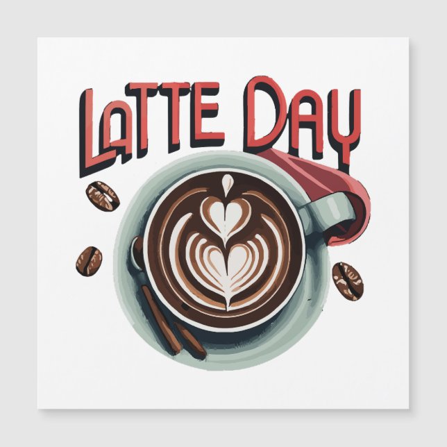 Kaffeetrinks Magnetkarte (Vorderseite)