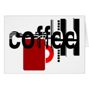 Kaffeetyp mit Minimalistischer Tasse Art Card