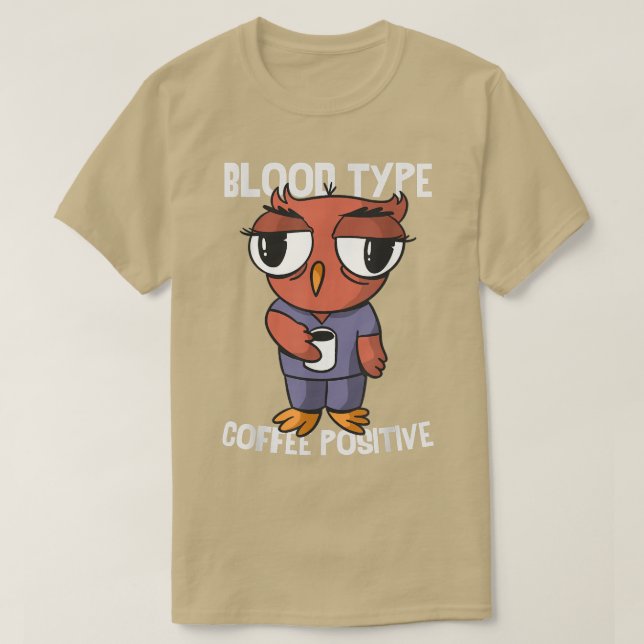 Kaffeetyp positivKaffee Kaffee trinken T-Shirt (Design vorne)