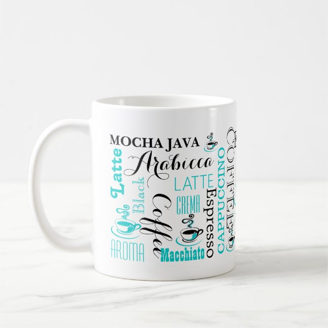 Kaffeetypographie modern kaffeetasse (Links)