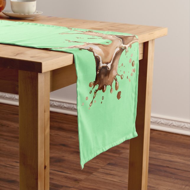 Kaffeeverguss Kurzer Tischläufer (Beispiel)