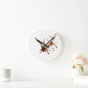 Kaffeeverguss Runde Wanduhr