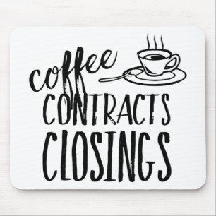 Kaffeeverträge Abschlüsse Immobilienmakler Mousepad