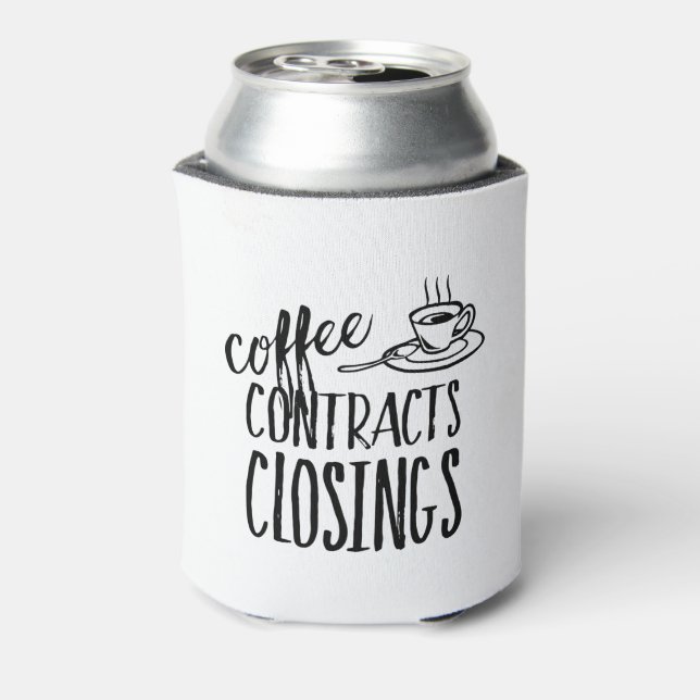 Kaffeeverträge schließen echter Anwesen-Agent Dosenkühler (Kanne Rückseite)