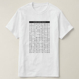 Kaffeewort-Suchpuzzlespiel T-Shirt