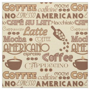 Kaffeeworte Stoff
