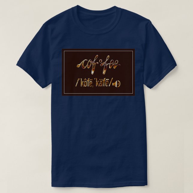 Kaffeewörterbuch T-Shirt (Design vorne)