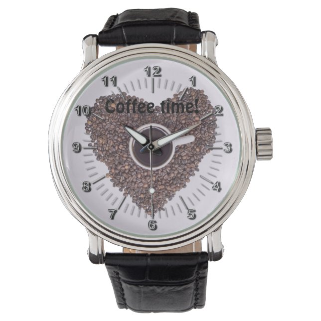Kaffeezeit Armbanduhr (Vorderseite)