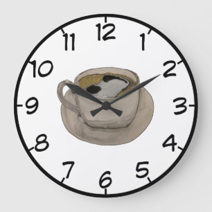 Kaffeezeit Große Wanduhr
