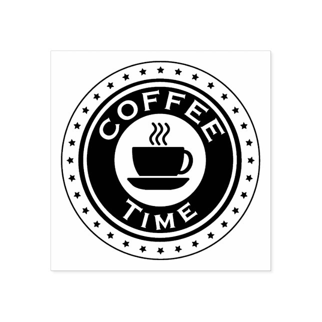 Kaffeezeit Gummi Briefmarke Gummistempel (Prägung)
