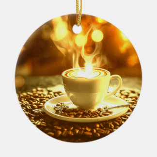 Kaffeezeit Keramik Ornament