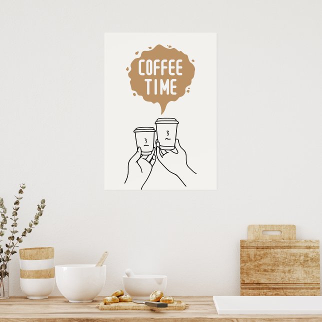 Kaffeezeit Poster (Küche)
