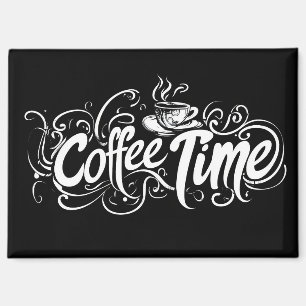 Kaffeezeit-Slogan kompliziert Magnet