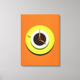 Kaffeezeit Stilvolle, lebendige Orange Canvas Prin Leinwanddruck