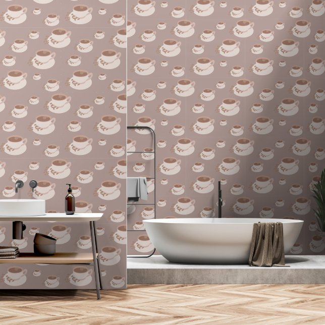 Kaffeezeit Tapete (Badezimmer)