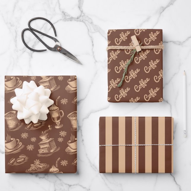 Kaffeezeitwaschpapier Set 3 Geschenkpapier Set (Vorderseite)