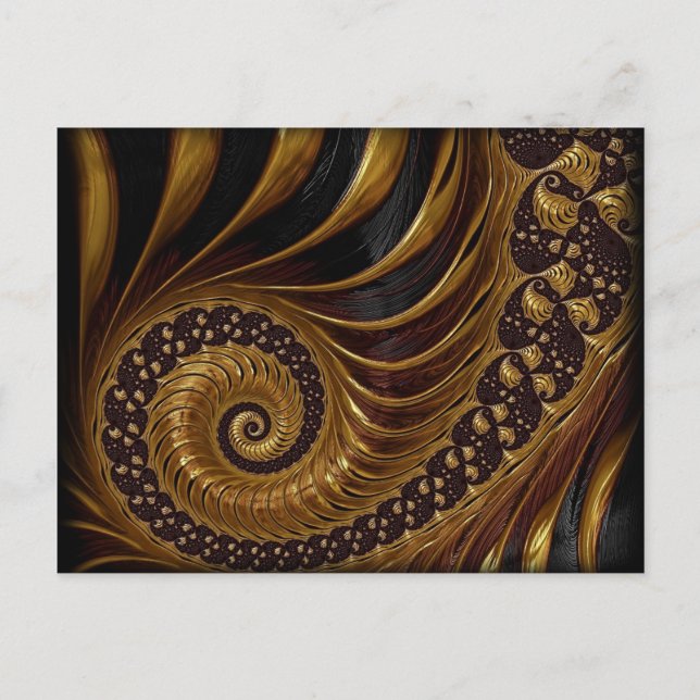 Kaffefedern Fraktal Postkarte (Vorderseite)