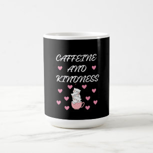 KAFFEINE- UND KINDNESS-KATZLIEBE MIT NIEDLICHEM FU KAFFEETASSE