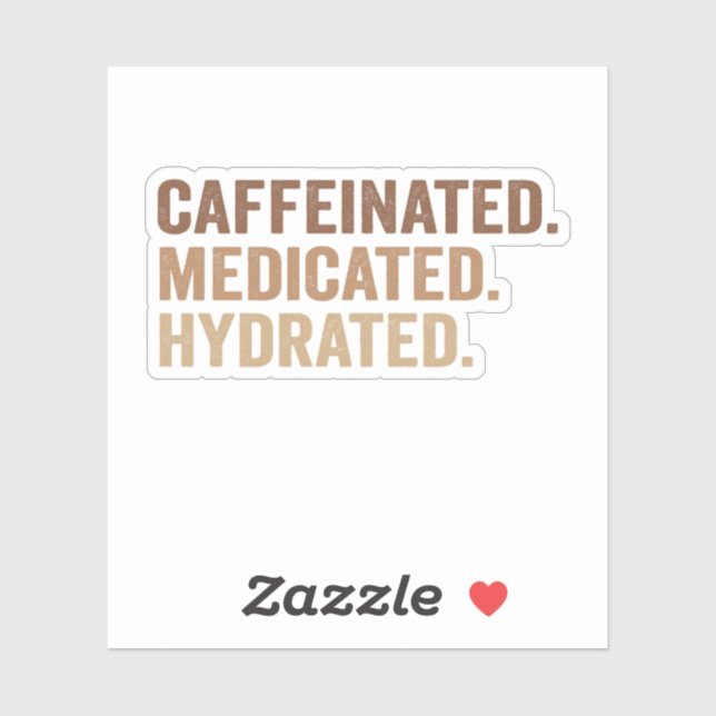 Kaffeinierte, medikierte Hydrat-Funny Addict Aufkleber (Blatt)