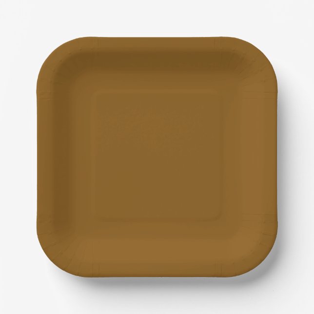 KAFFEINIERTE ZINNAMON (feste Farbe) Pappteller (Vorderseite)