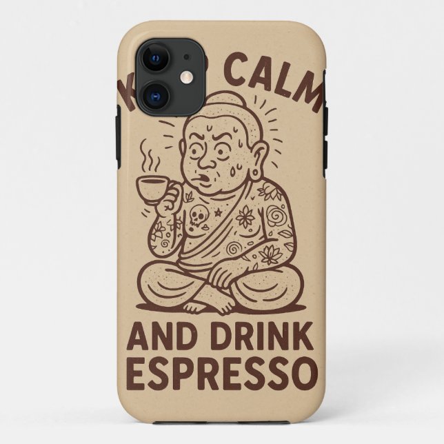 Kaffeinierter Call-Fall Case-Mate iPhone Hülle (Rückseite)